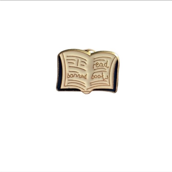 Open Book Enamel Banned Book Pin Teacher Library School Holiday Gift - Picture 3 of 5